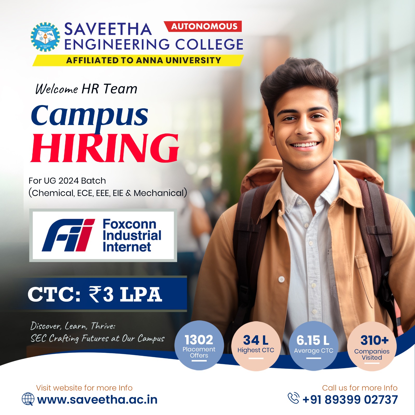 Foxconn Placement drive at Saveetha Engineering College